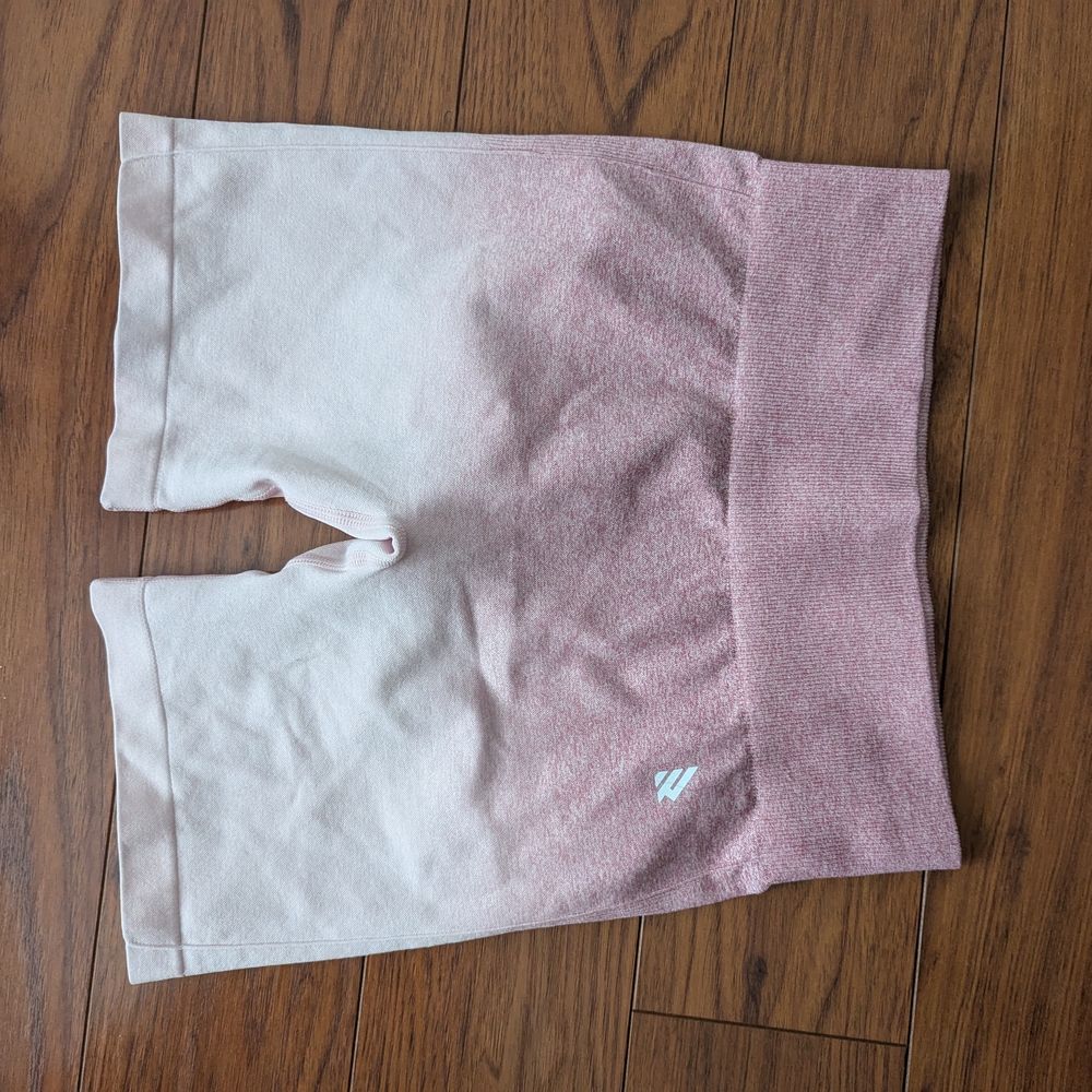 Women's Pink and White Sports Bra - Picture 3 of 5